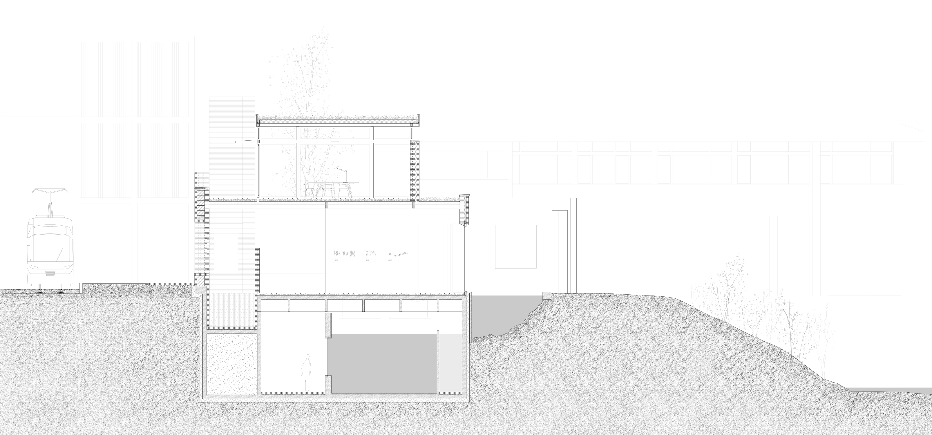 Erweiterung Zoo Basel, Querschnitt 1:50